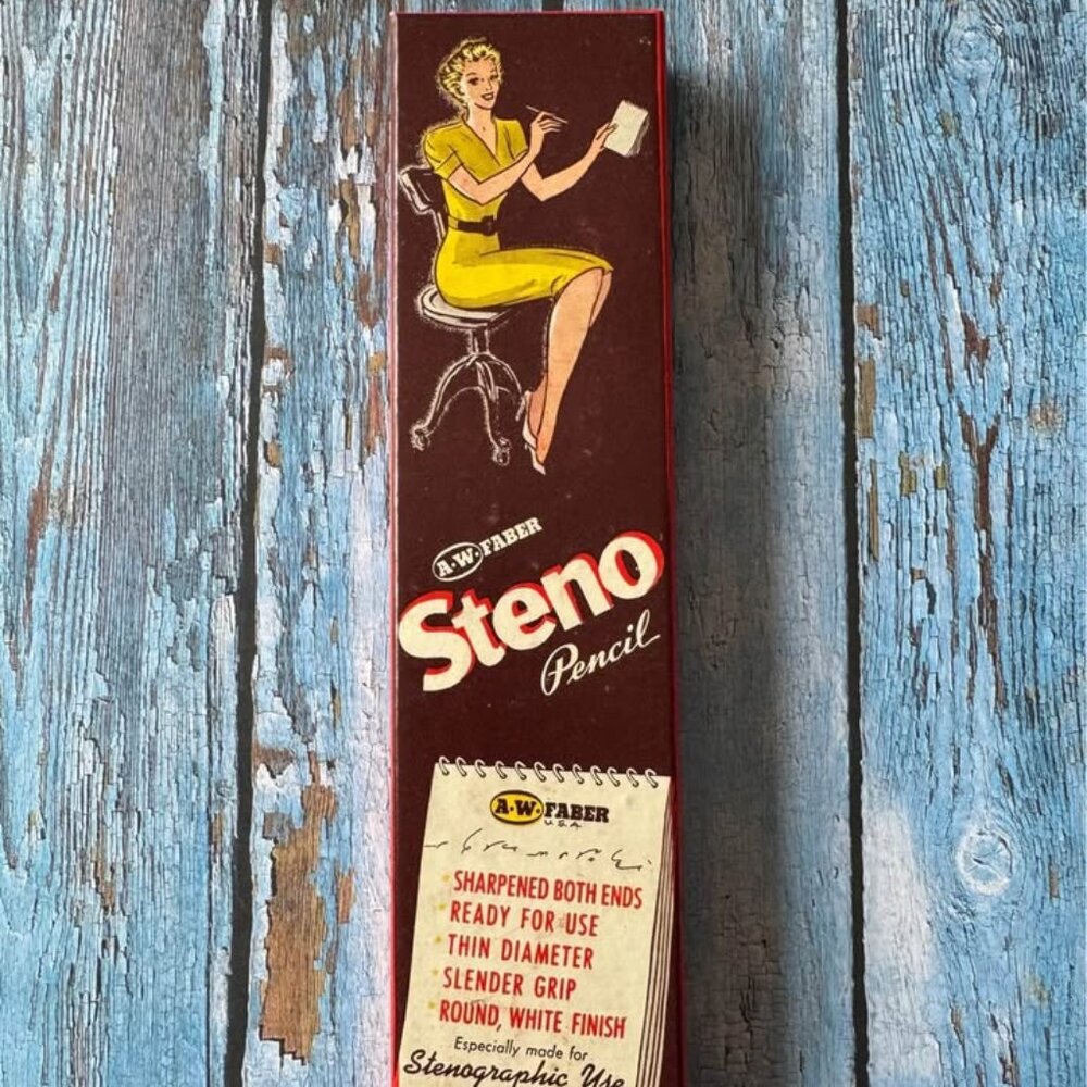 Vintage A.W. Faber Steno Pencils with Orginal Box